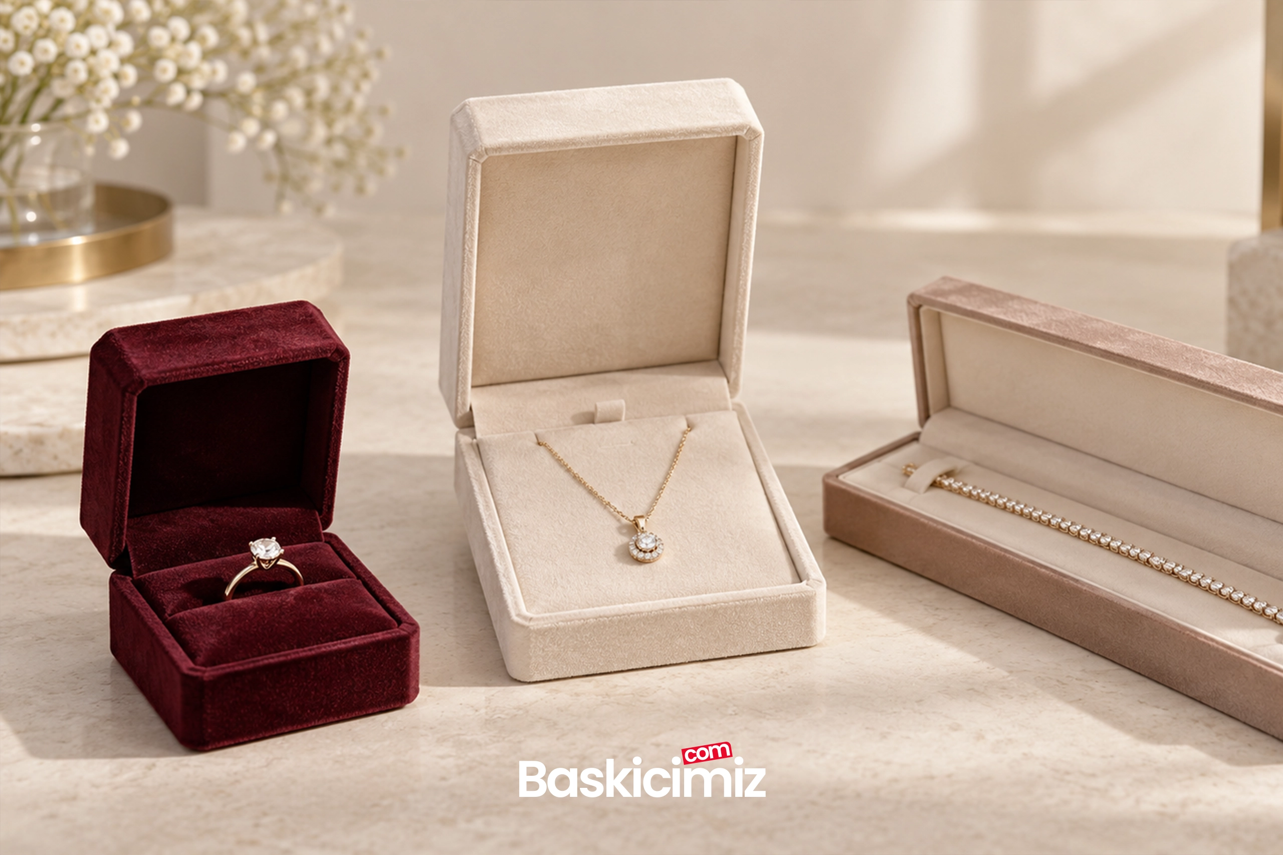 Kuyumcular için özel baskılı kutu Logolu yüzük kutusu imalatı Toptan kolye ve bileklik kutusu Markaya özel kuyumcu kutusu üretimi Süngerli takı kutusu modelleri Özel ölçü mücevher kutusu Kuyumcu kutusu fiyatları Az adet baskılı takı kutusu Kuyumcu kutusuna logo baskısı Lüks takı kutusu üretimi